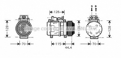 AVA QUALITY COOLING msk116 -  Компрессор, кондиционер